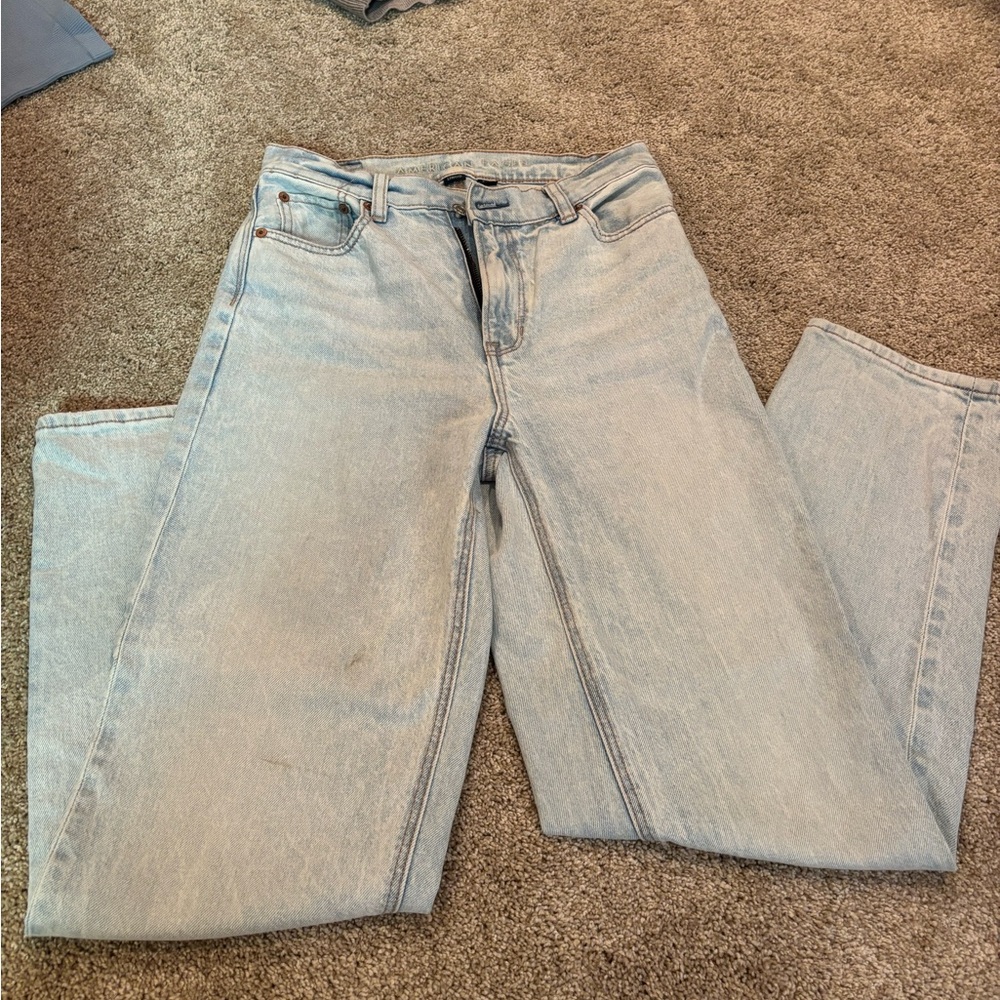 American Eagle Outfitters Light Blue Straight Leg Jeans